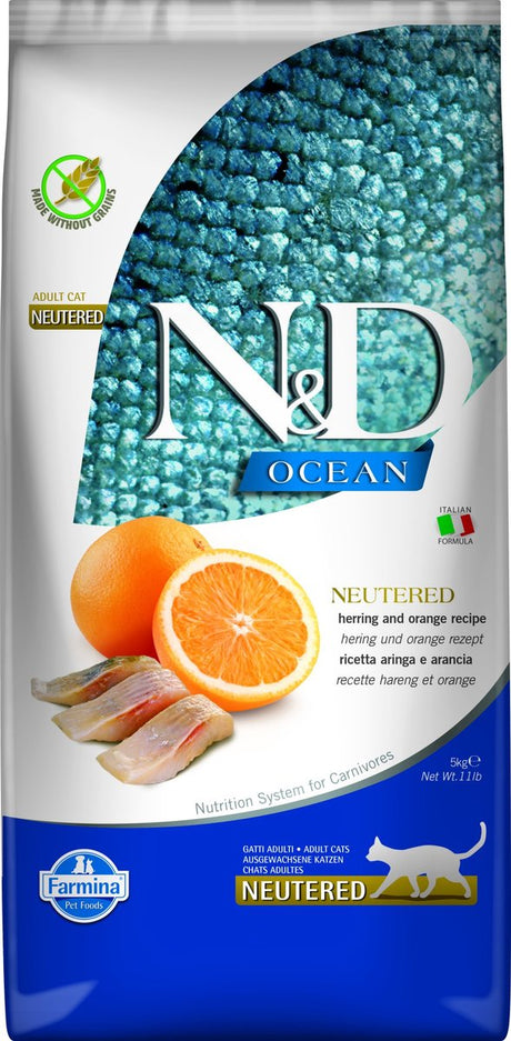 Farmina n d océan chat castré - hareng orange - 5 kg