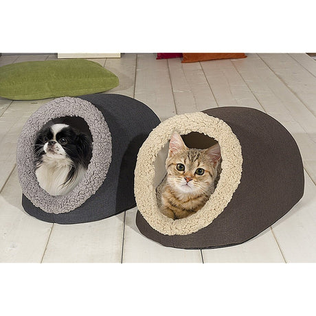 Sun garden simba tanière pour animaux de compagnie 45x40x32cm gris anthracite