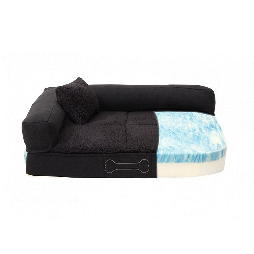 Sun Garden Sun Garden Pallina Orthopedic Dog Cushion 80x60x25 cm Anthracite