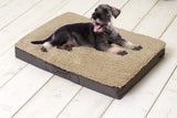 Sun garden buddy coussin orthopédique pour chien 72x50x8cm beige marron foncé