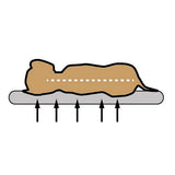 Sun garden buddy coussin orthopédique pour chien 79x60x8cm marron foncé