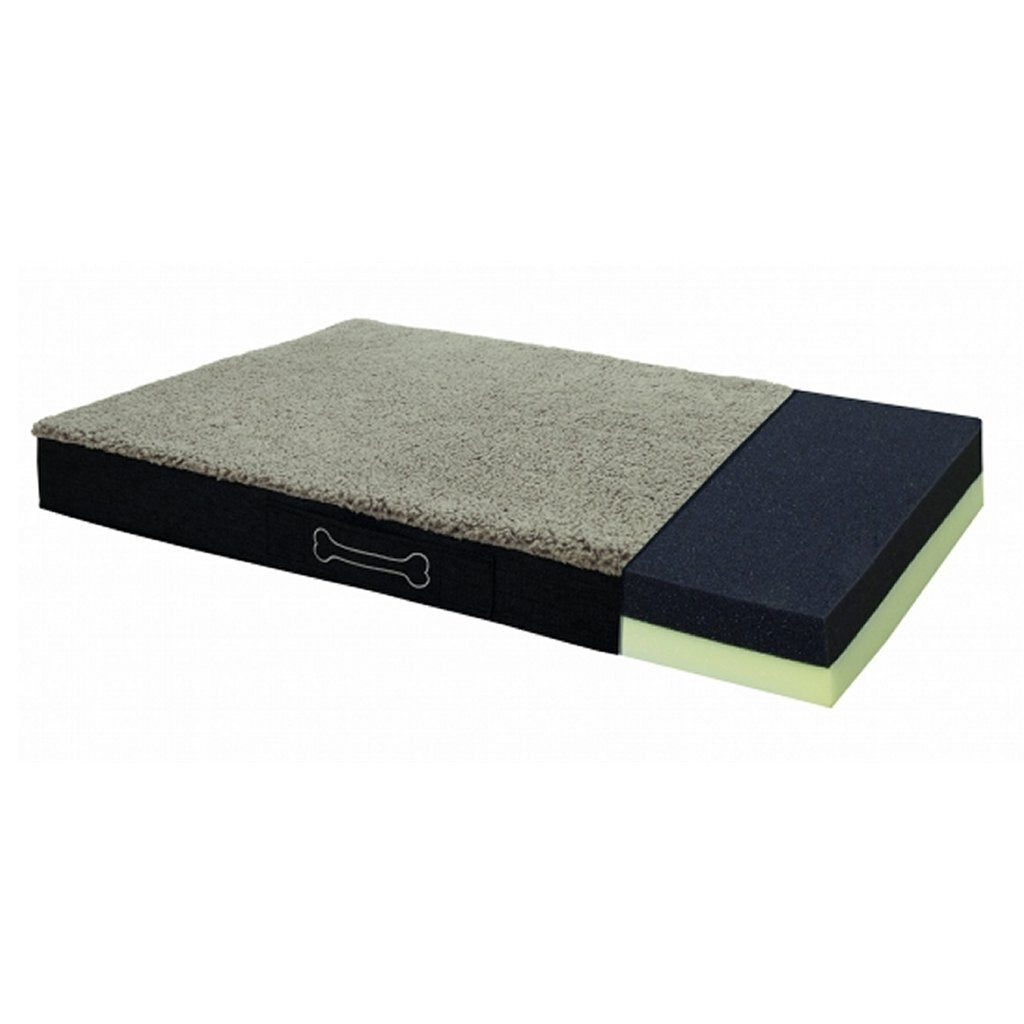 Coussin orthopédique pour chien Sun garden buddy 72x50x8cm gris clair mélangé