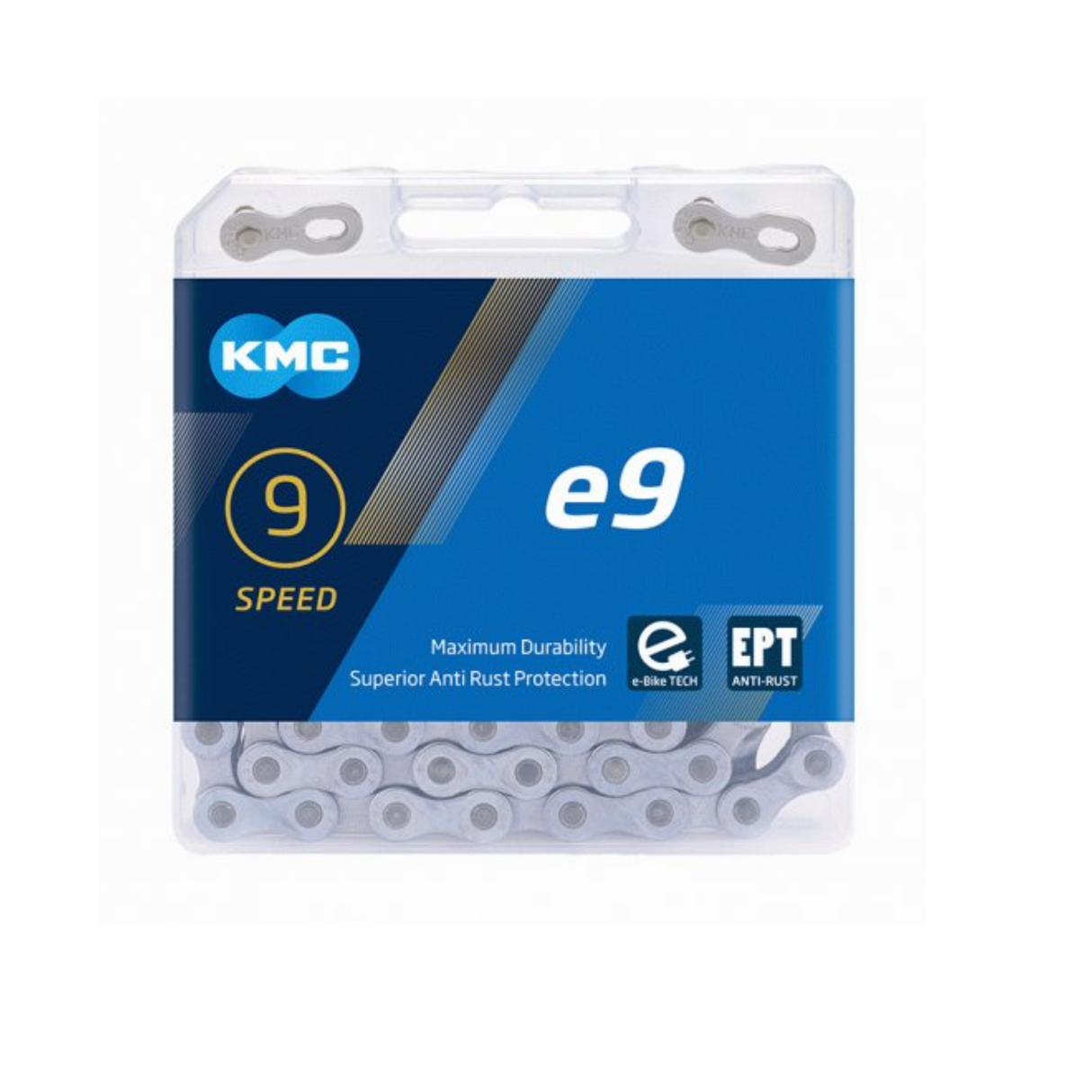 KMC E9 EPT Catena di biciclette 136 Silver Silver