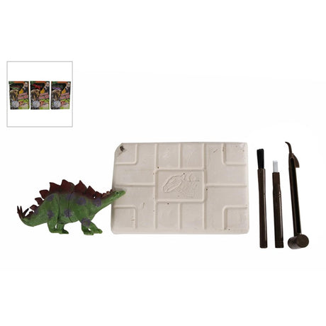 Puzzle à découper fossile Dinoworld avec figurine de dinosaure supplémentaire