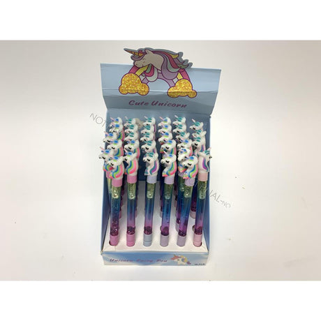 Stylo à bille licorne à paillettes 15cm