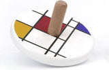 Toupie en bois Bajo Mondrian. 7x7x5,7 cm. 3