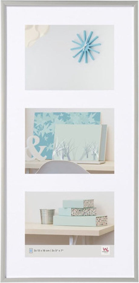 Walther new lifestyle - galerie en plastique - format photo 3x13x18 cm - argent