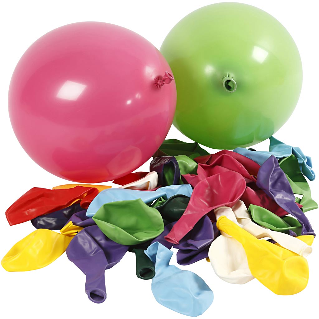 Ballons Creativ company, ronds, d 23 cm, différentes couleurs, 100 pièces 1 boîte