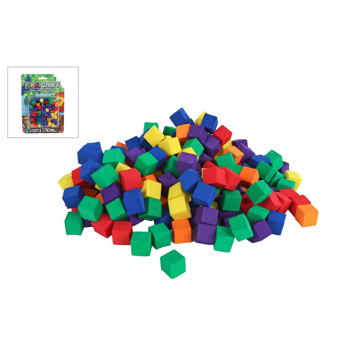Pixel craft sticky craft art blokjes 150-delig op kaart