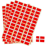 Drapeau d'entreprise Creativ, taille 15x22 mm, 72 pièces 1 boîte, Danemark