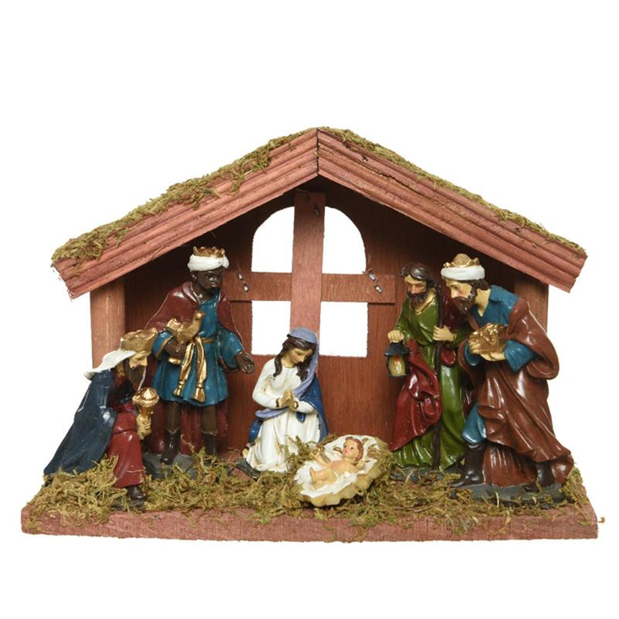 Decoris crèche mdf 10x20x14cm