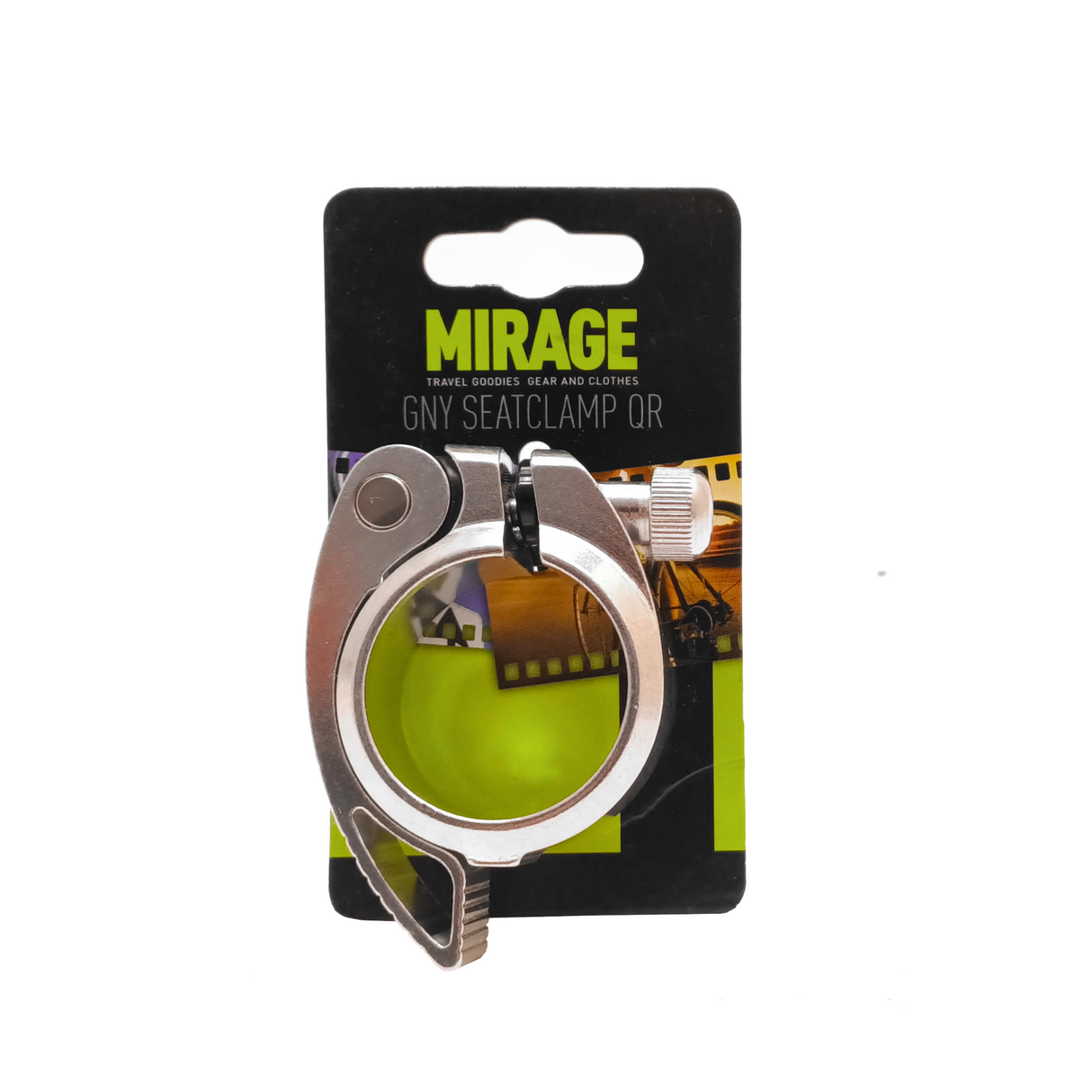 Pince de stylo de siège Mirage avec libération rapide 38,5 mm, argent (pack suspendu)