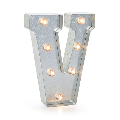 Darice • chapiteau argent galvanisé 25cm lettre v