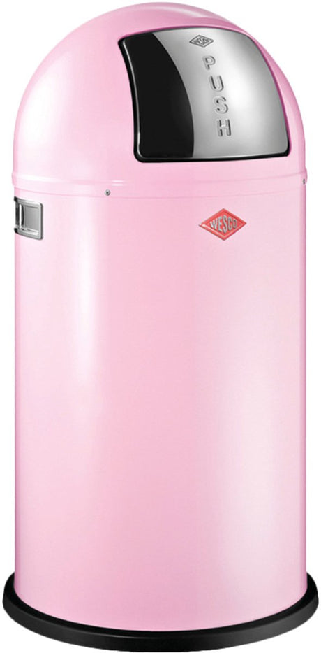 Poubelle pushboy Wesco | 50 litres | métal - rose | poubelle - fabriquée en Allemagne