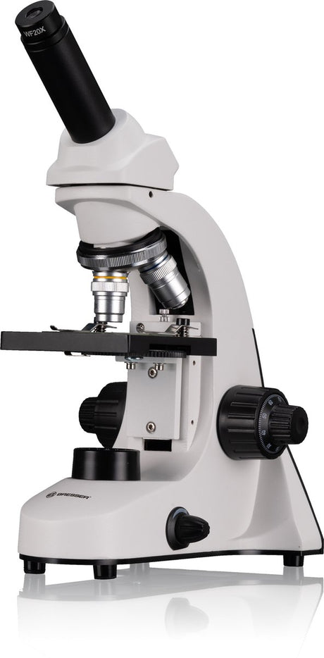 Microscope Bresser - biorit se - grossissement 1600x - vue de dessus et transparente