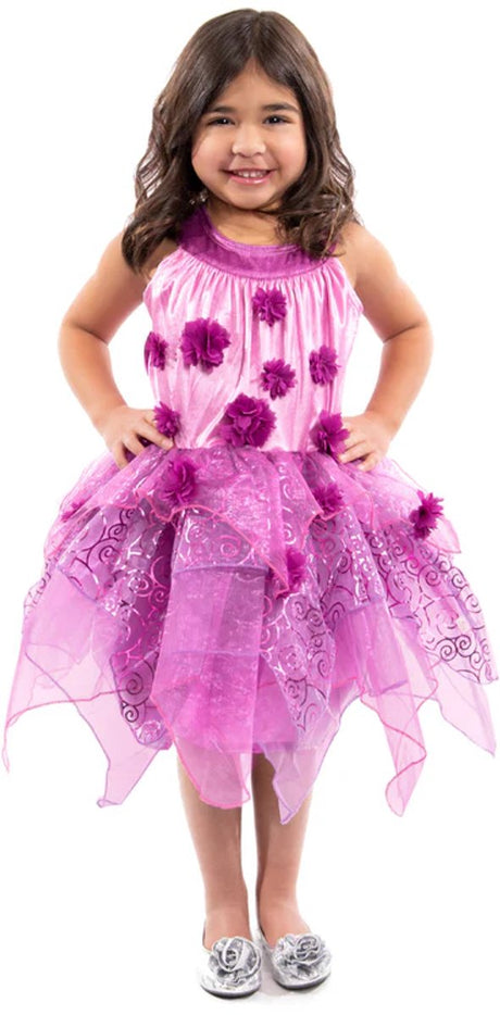 Petites aventures – robe féerique fleurs violettes – taille 110-122