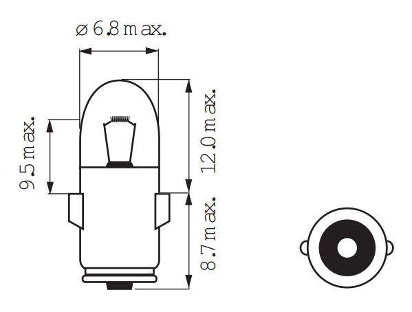 Bosma Lampe 6v 1.2W Ba7s