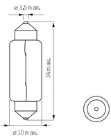 Bosma Lampe 6v-5w Tube 11x38