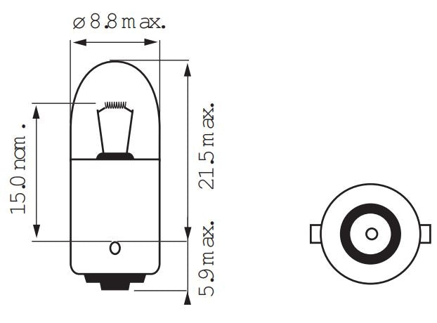 Bosma Lampe 6v-5w Ba9s