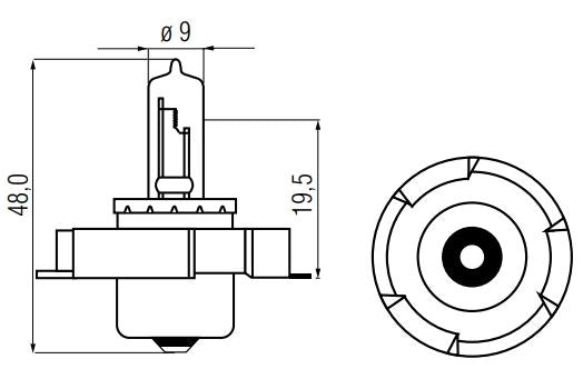 BOSMA Lamp 12v-15w P26s Halogen