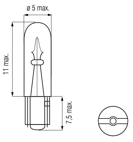 Bosma Lamp 12v-1.2w Keil-T5