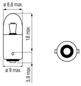 Bosma Lamp 12v-5w Ba9s