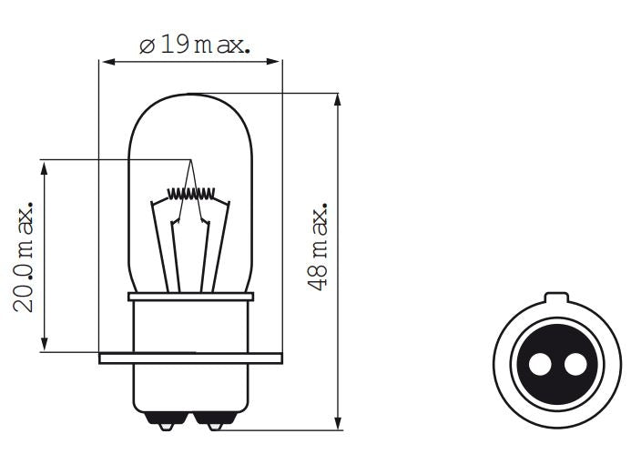 BOSMA Lamp 12V-25 25W PX15D