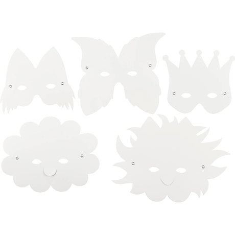 Creativ Company Fantasimaskers White, 5e.