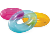 Bouée de bain colorée transparente Intex-rose