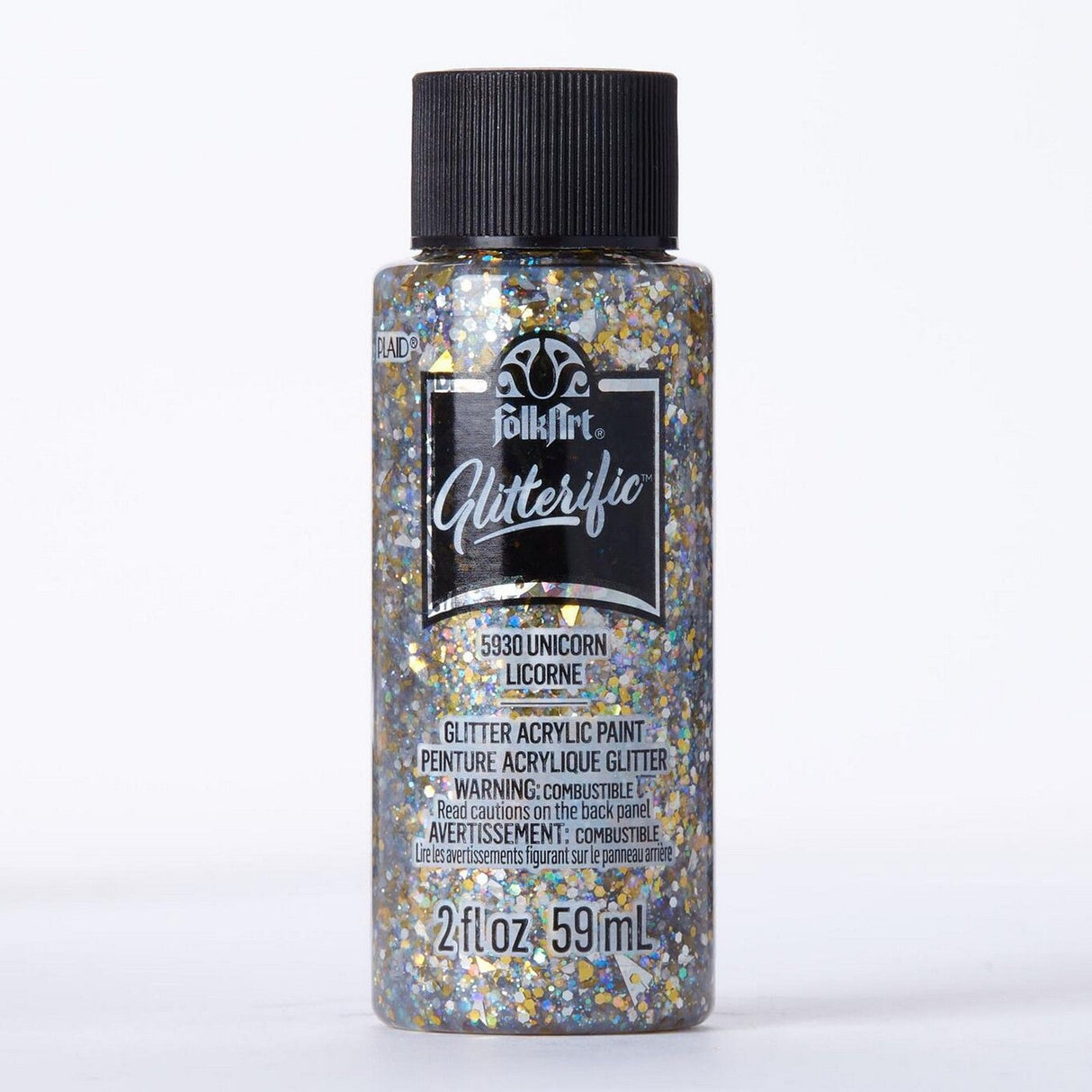 Folkart • peinture acrylique pailletée licorne 59ml