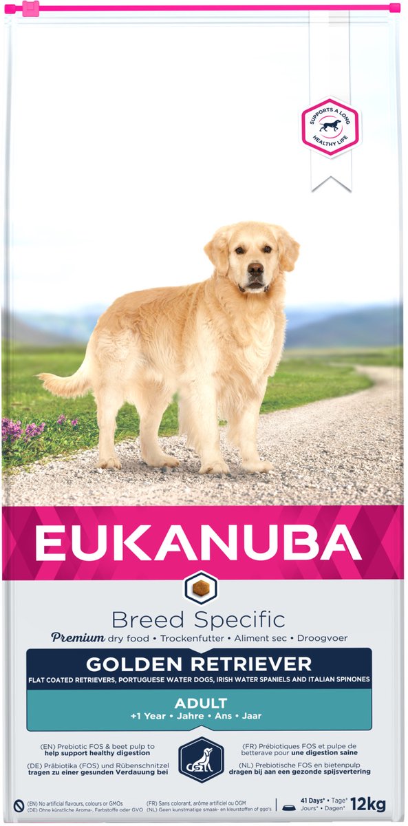 Eukanuba chien adulte - golden retriever - poulet - 12 kg
