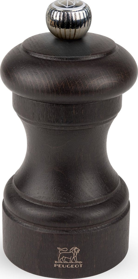 Moulin à sel bistro Peugeot 10 cm - chocolat - bois de hêtre