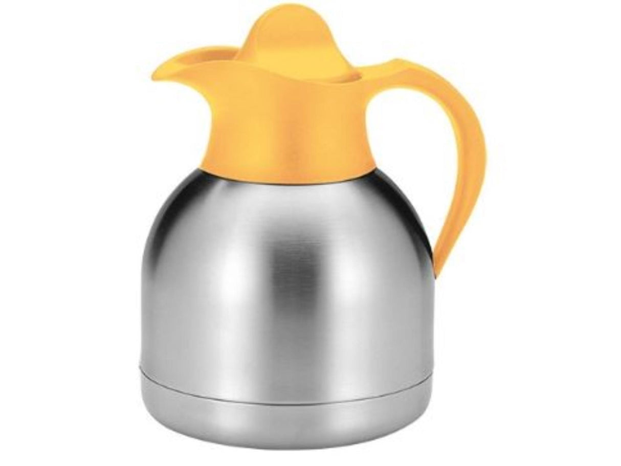 Pichet isotherme inox bouchon jaune (1 litre)