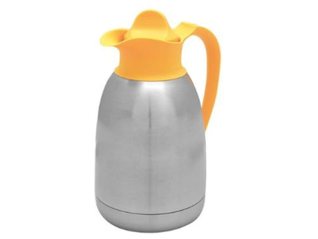 Pichet isotherme inox Cater-profi avec bouchon à vis jaune 1,5l