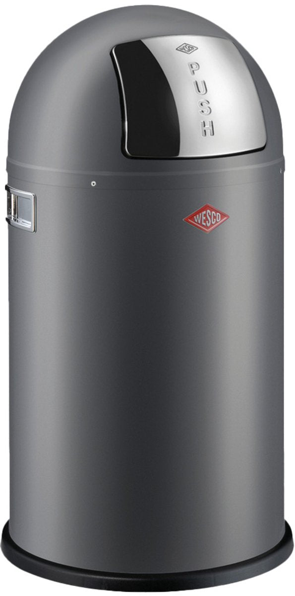 Poubelle junior Wesco pushboy | 22 litres | métal - graphite | poubelle - fabriquée en Allemagne