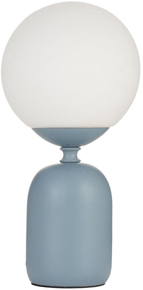 Lampe de table LED Pauleen charme lumineux - E14 - max. 20W - salon, chambre, salle à manger - bleu et blanc