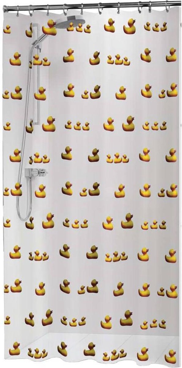 Rideau de douche en peau de phoque canard 180x200 cm jaune