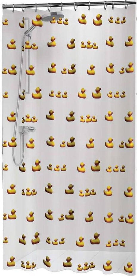 Rideau de douche en peau de phoque canard 180x200 cm jaune