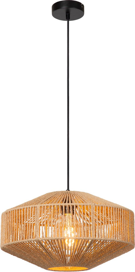Lucide luz - lampe suspendue - 1xe27 - naturel