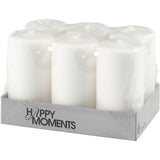 Bougies Creativ company, h : 100 mm, d 50 mm, blanches, 6 pièces 1 boîte