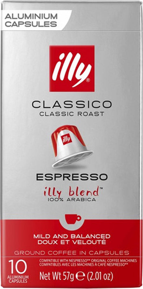 Tasses à café expresso classico Illy - intensité 5 9 - 10 x 10 capsules