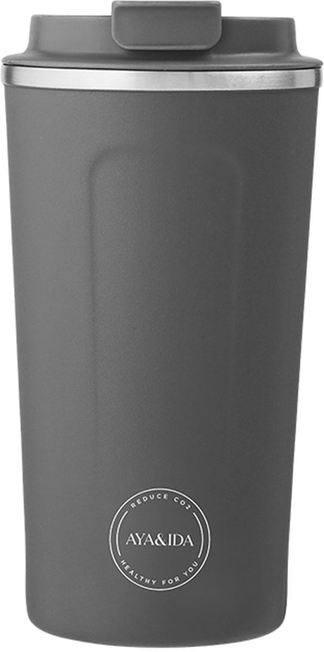 Aya ida aya ida - cup2go - tasse thermos - tasse à café - café à emporter - tasse de voyage - à emporter avec soi - 500ml - gris foncé