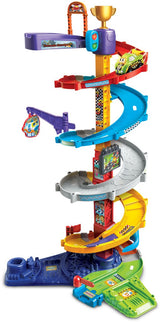 Vtech toot toot cars tornado stunt park - piste de voiture de tour de course avec sam stunt car - encourage les jeux de rôle - cadeau - 1 à 5 ans