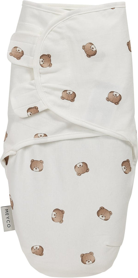 Couverture d'emmaillotage Meyco pour bébé ours - multicolore - 0-3 mois - 1,0 tog