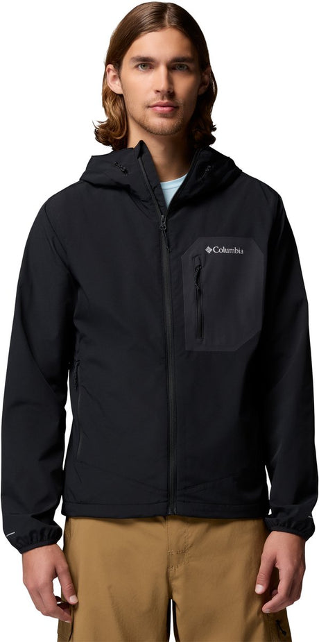 Veste outdoor softshell à capuche Columbia Tall Heights™ iii pour homme - noir