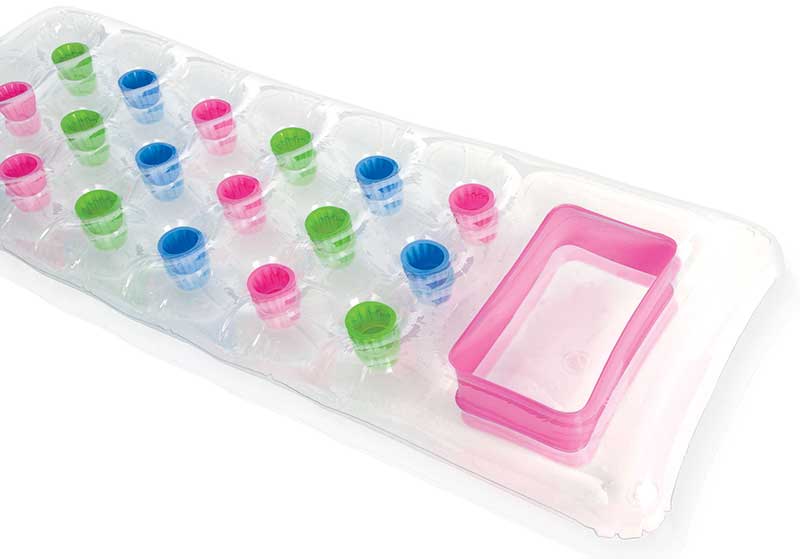 Matelas pneumatique de plage transparent Intex-vert