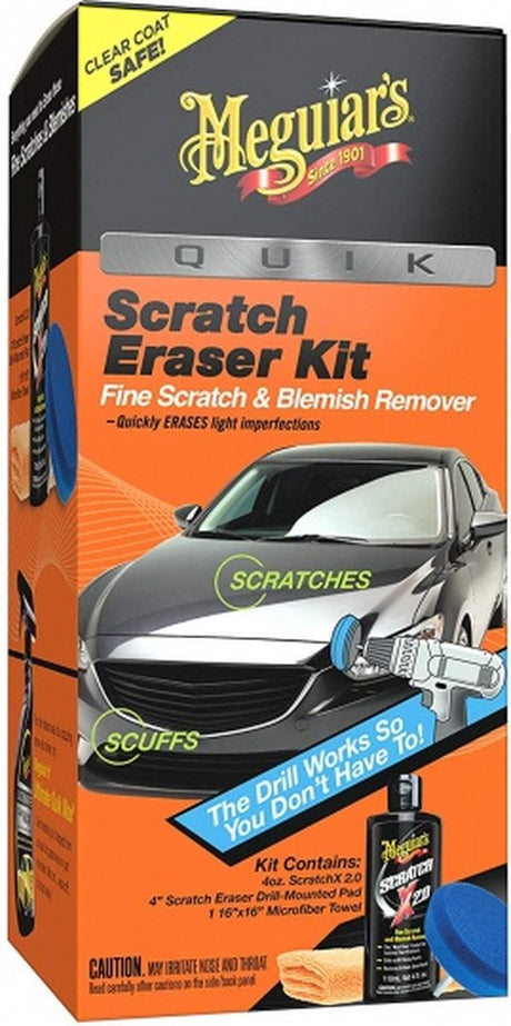 Meguiar's Meguiar's Quik Scratch Eraser Kit – Outil anti-rayures pour voiture – Comprend Scratchx 2.0