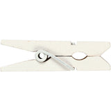 Creativ company mini pince à linge, dim. 35x7 mm, épaisseur 9 mm, blanche, 20 pièces 1 boîte