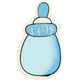 Biberon Creativ company, taille 22x37 mm, épaisseur 1,7 mm, paillettes, bleu clair, 10 pièces 1 boîte
