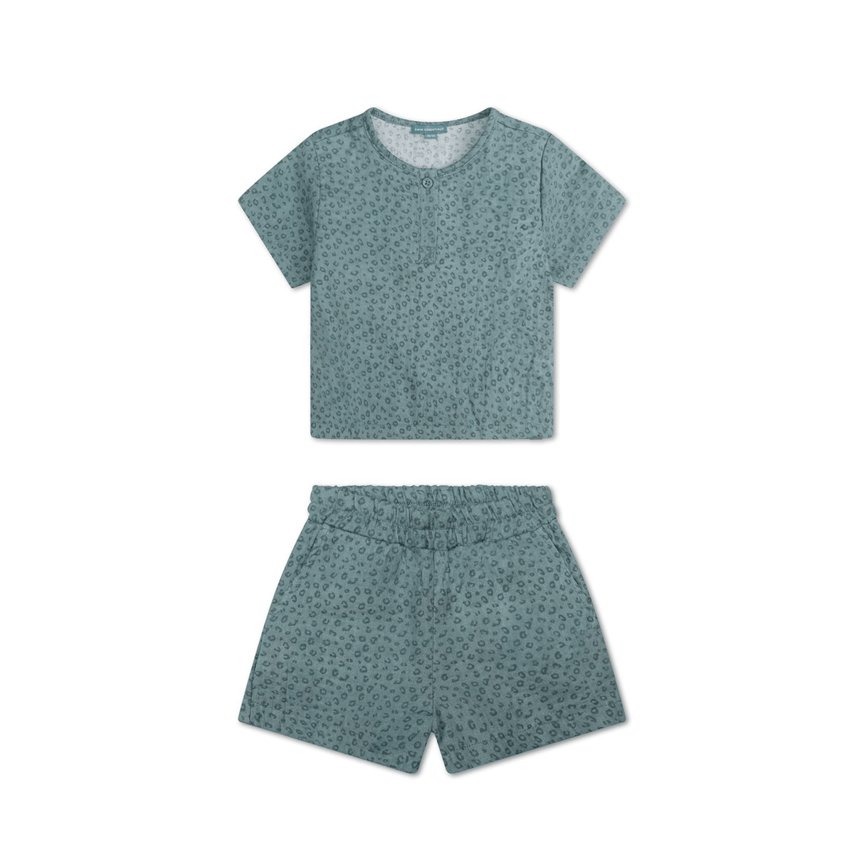 Léopard | ensemble de plage pour garçons verts – mousseline